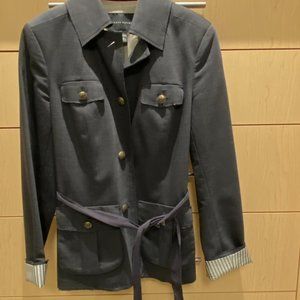 Blue Banana Republic jacket/blazer with grosgain tie belt